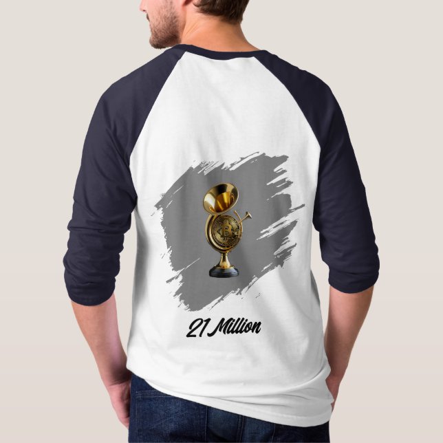 Camiseta French horn Bitcoin 01 (Reverso)