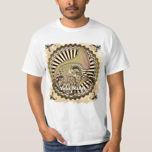 Camiseta French Horn Swirls  (Anverso)