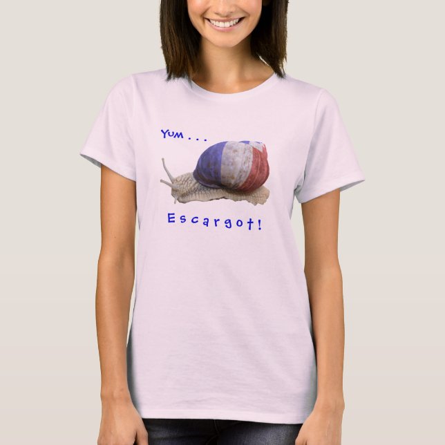 Camiseta french snail, Yum . . ., E s c a r g o t ! (Anverso)