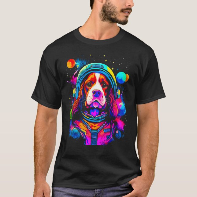 Camiseta French Spaniel Dog Space Science (Anverso)
