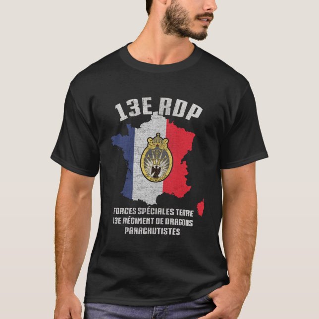 Camiseta French Special Force RDP Parachute Dragoon Regimen (Anverso)