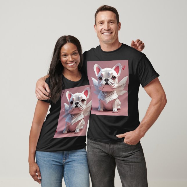 Camiseta Frenchie blanco cupido (Unisexo)