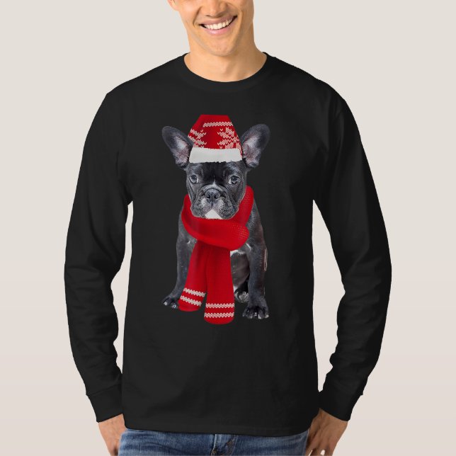 Camiseta Frenchie Bully Navidades Perro Navidades feos Fran (Anverso)