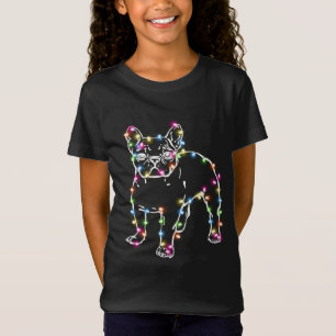 Camiseta Frenchie Con Luces De Navidad Feliz Navidad