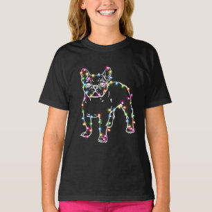 Camiseta Frenchie con Navidades enciende Feliz Navidad