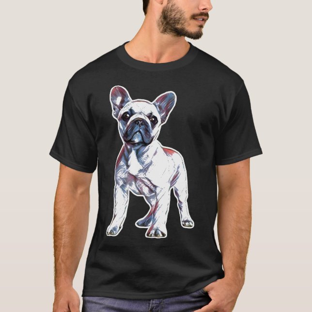 Camiseta Frenchie Cute Bulldog francés Perro picante francé (Anverso)