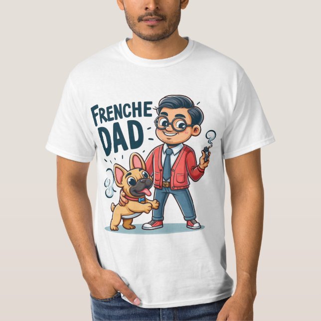 Camiseta Frenchie Dad Personalizado Design (Anverso)