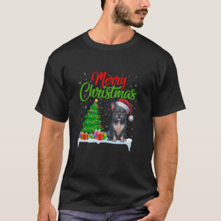 Camiseta Frenchie Dog Christmas Tree Enfoca Navidad Frenchi