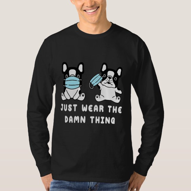 Camiseta Frenchie Dog Face Mask Cute French (Anverso)