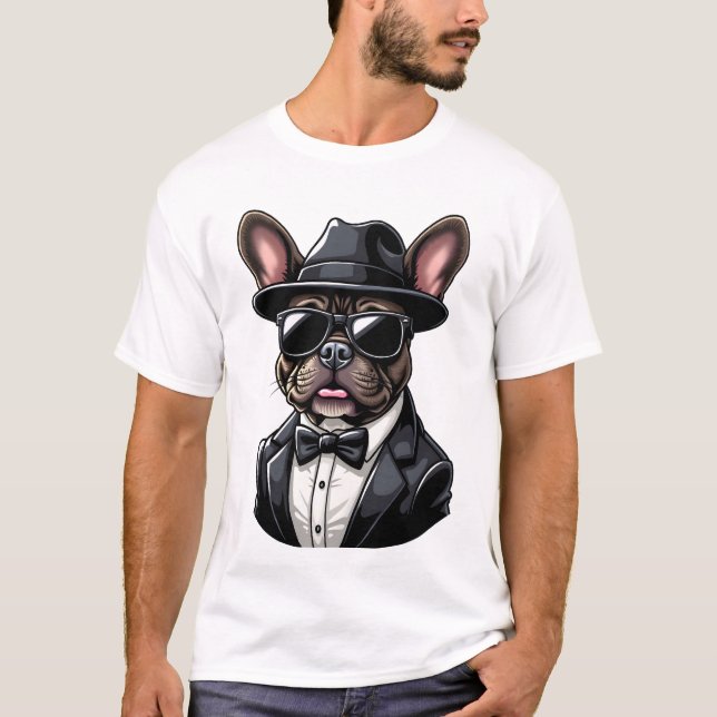 Camiseta Frenchie El Gángster (Anverso)