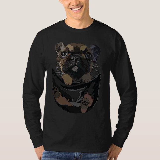 Camiseta Frenchie En Pocket Bulldog Francés Mamá Papá Perro (Anverso)