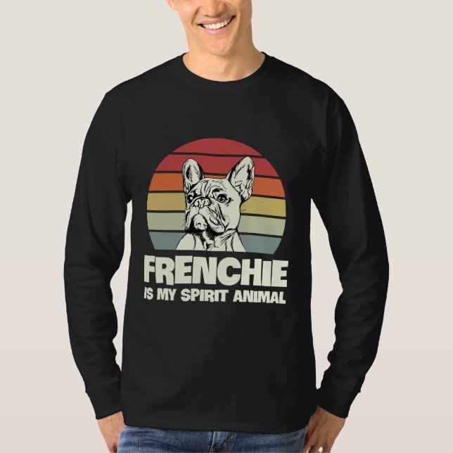 Camiseta Frenchie es mi animal espiritual para un propietar (Anverso)