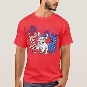 Camiseta Frenchie Frenchie, Bandera Estadounidense, Bulldog