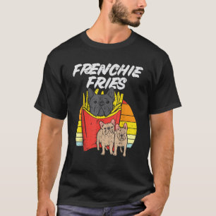 Camiseta Frenchie Fries Bulldog francés gracioso perro Masc
