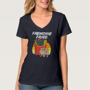 Camiseta Frenchie Fries Bulldog francés gracioso perro Masc