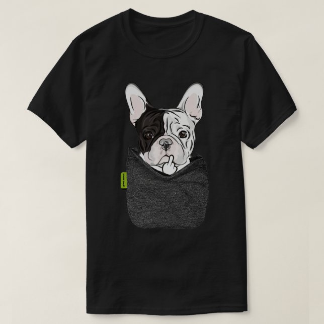 Camiseta Frenchie FU bolsillo (Diseño del anverso)
