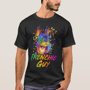 Camiseta Frenchie Guy Dog Dad Humor Fur Dad Bulldog francés