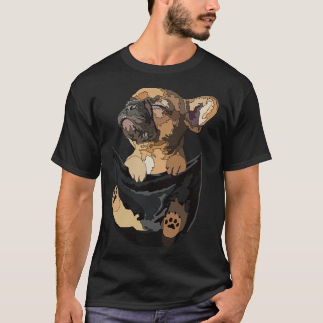 Camiseta Frenchie In Pocket French Bulldog Mom Dad Dog (Anverso)