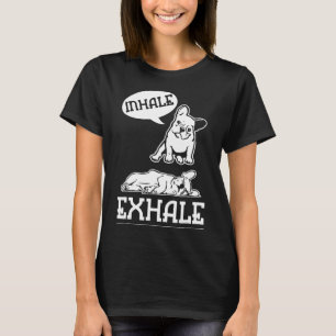 Camiseta Frenchie Inhale Exhale Yoga Bulldog francés