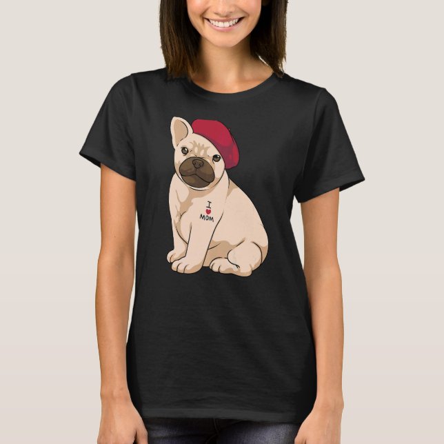 Camiseta frenchie mama bulldog francés mamá linda para las  (Anverso)