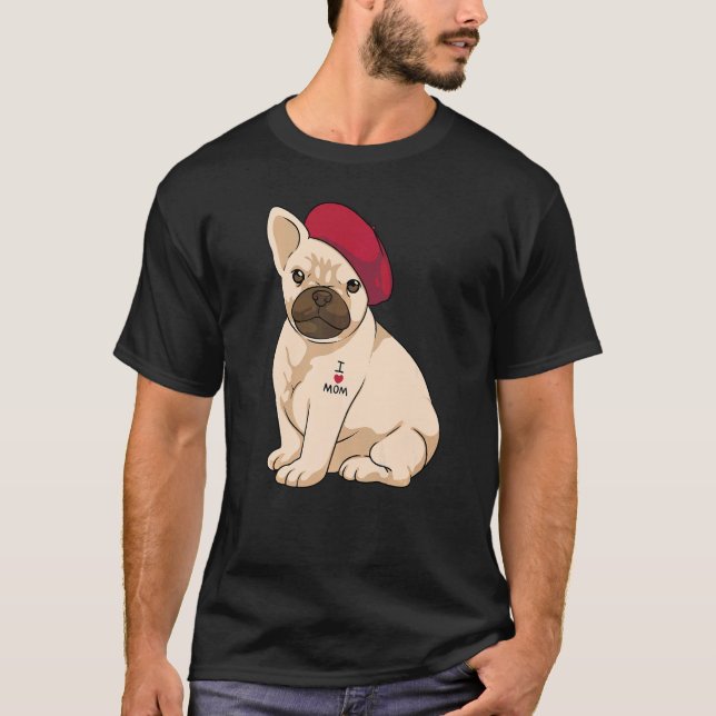 Camiseta frenchie mama french bulldog mom cute for women (Anverso)