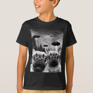 Camiseta Frenchie OVNI Selfie - Divertido French Bulldog Al
