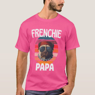 Camiseta Frenchie Papa Retro Bulldog francés Padre Mascota