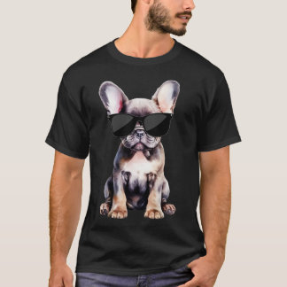 Camiseta Frenchie Puppy con gafas de sol