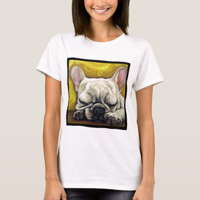 Camiseta Frenchie soñoliento (Anverso)