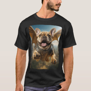Camiseta Frenchie Vuela Fantasía Adorable De Casa De Perro 