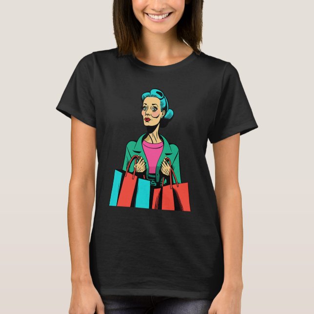Camiseta Frenesí de Compras Compras Pop Mamá  2 (Anverso)
