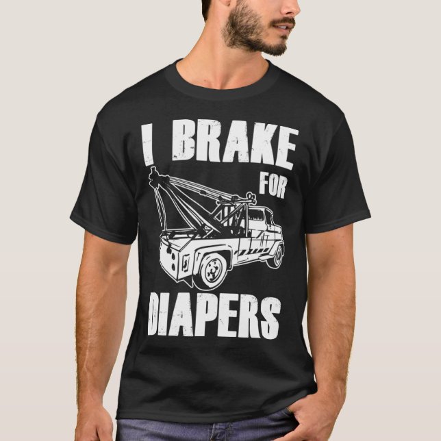 Camiseta Freno de camión de conductores de remolque de papá (Anverso)