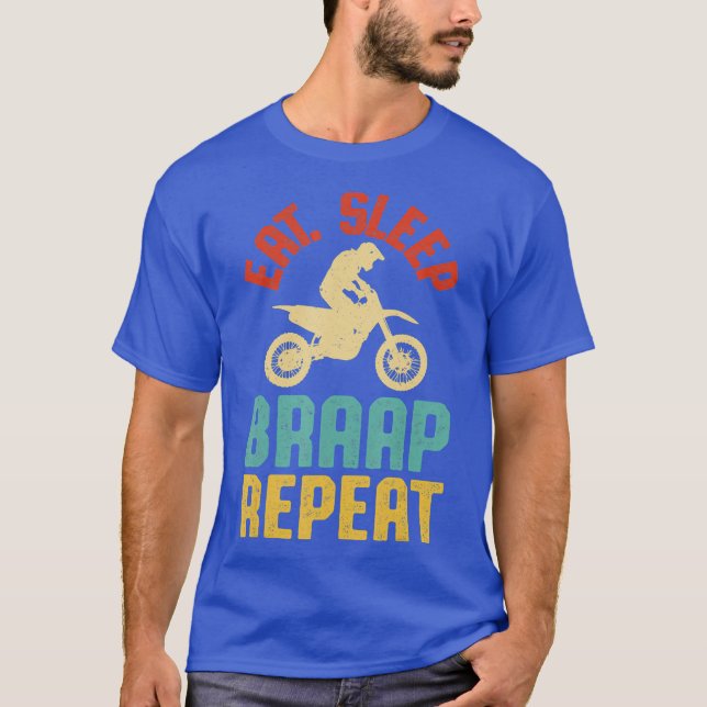 Camiseta Freno de sueño repito sucio Motocross retro (Anverso)