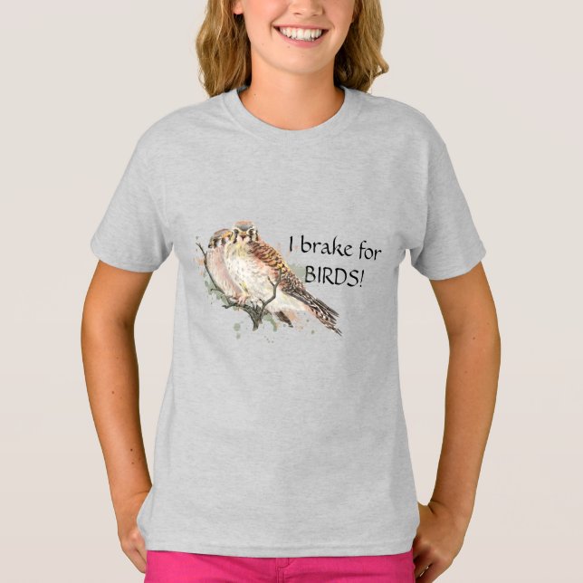 Camiseta Freno para aves Cita Pareja de Cernícalo (Anverso)