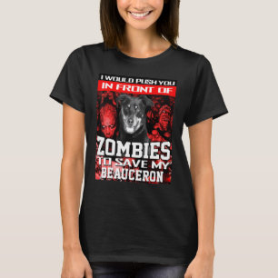 Camiseta Frente a los Zombies Para Salvar a Mi Perro Beauce