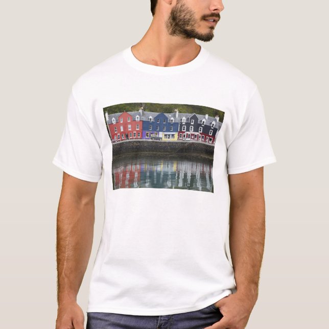 Camiseta Frente al mar, Tobermory, Isla de Mull, Escocia, (Anverso)