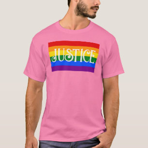 Camiseta Frente: Bandera Arcoiris/Justicia. Atrás: TVUUC. R