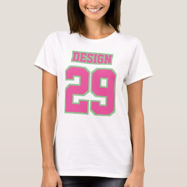 Camiseta FRENTE BLANCO ROSA GREEN Mujeres algodón básico TS (Anverso)
