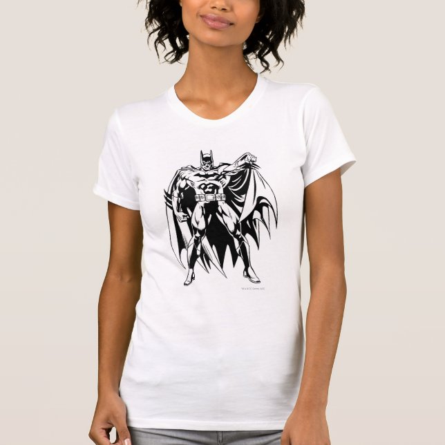 Camiseta Frente blanco y negro de Batman (Anverso)