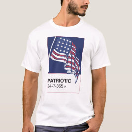 Camiseta Frente completo Patriótico 24/7/365