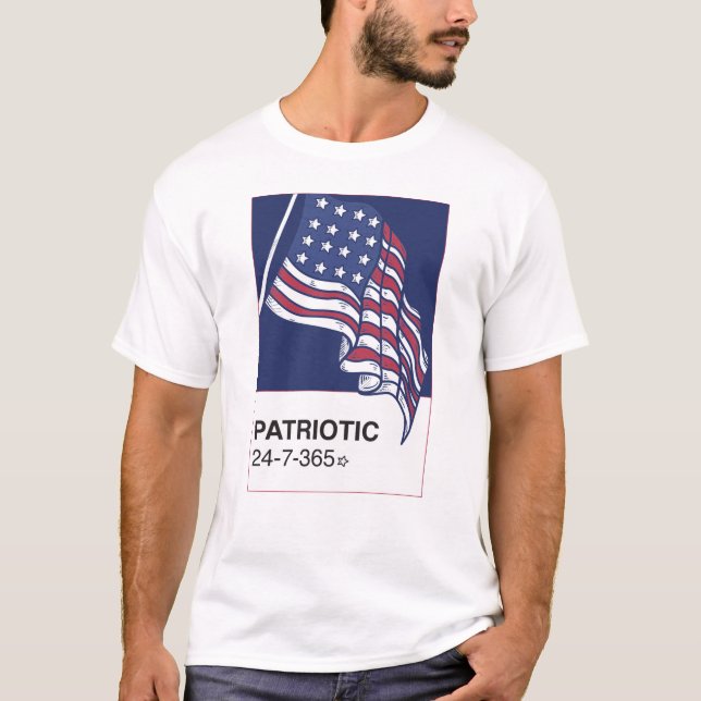 Camiseta Frente completo Patriótico 24/7/365 (Anverso)