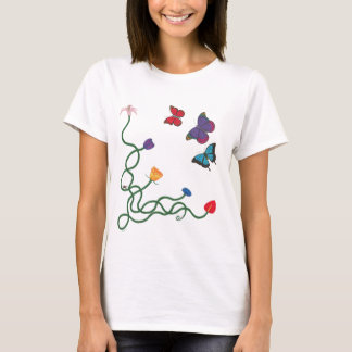Camiseta Frente de las flores y de las mariposas