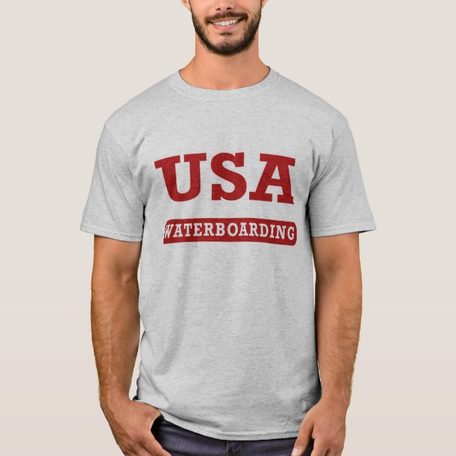 Camiseta Frente de los E.E.U.U. Waterboarding (Anverso)
