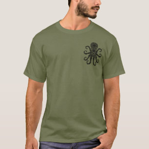 Camiseta Frente de pulpo tribal/espalda