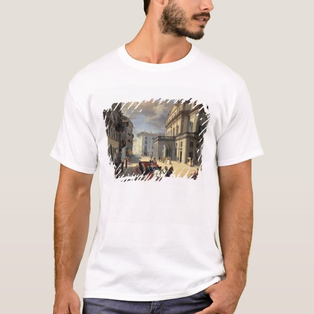 Camiseta Frente del teatro del La Scala, 1852 (Anverso)