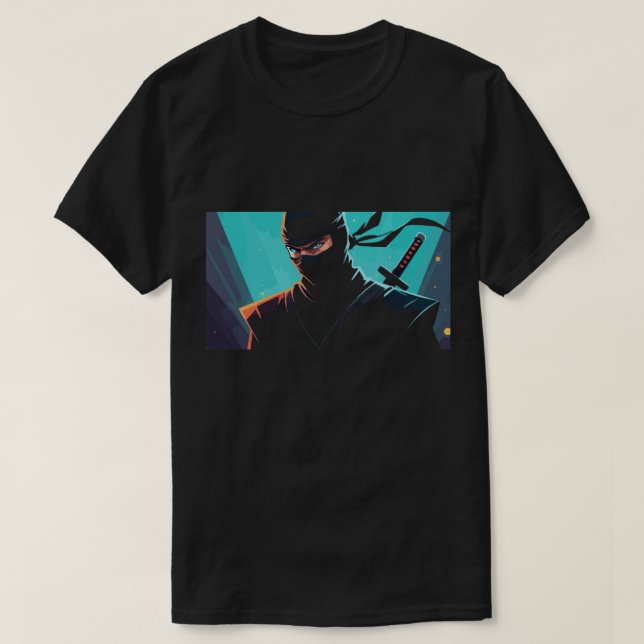 Camiseta Frente Ninja y atrás (Diseño del anverso)