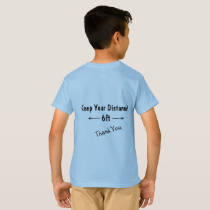 Camiseta Frente Personalizado de Distancia Social Gracias