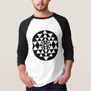 Camiseta frente Sri-Yantra-Mejor-negro