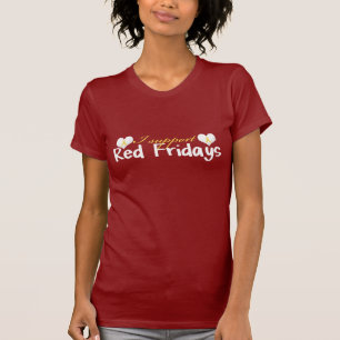 Camiseta Frente y parte posterior rojos de viernes