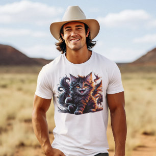 Camiseta Frenzy felino: Una expresión salvaje de gatos